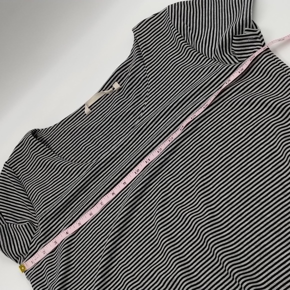 Soft Surroundings women's large Leah layered dress black/gray stripes - Picture 8 of 8